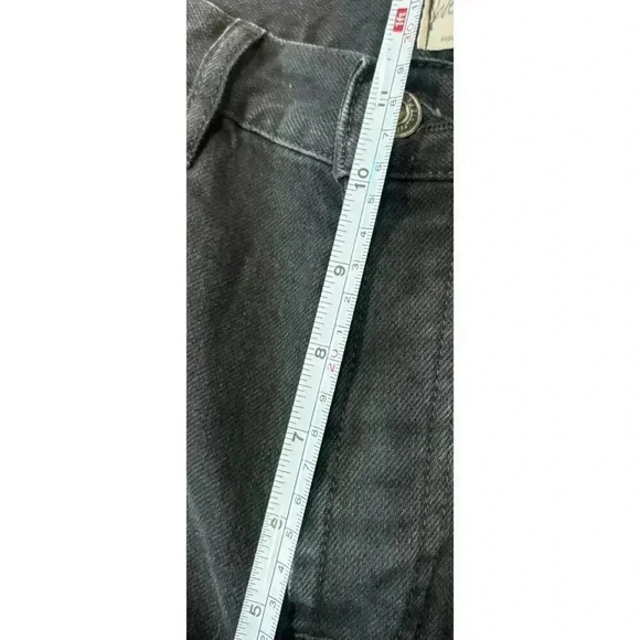 Free People Black washed Jeans Womens 27 High Rise Ripped Straight Leg - Picture 9 of 13